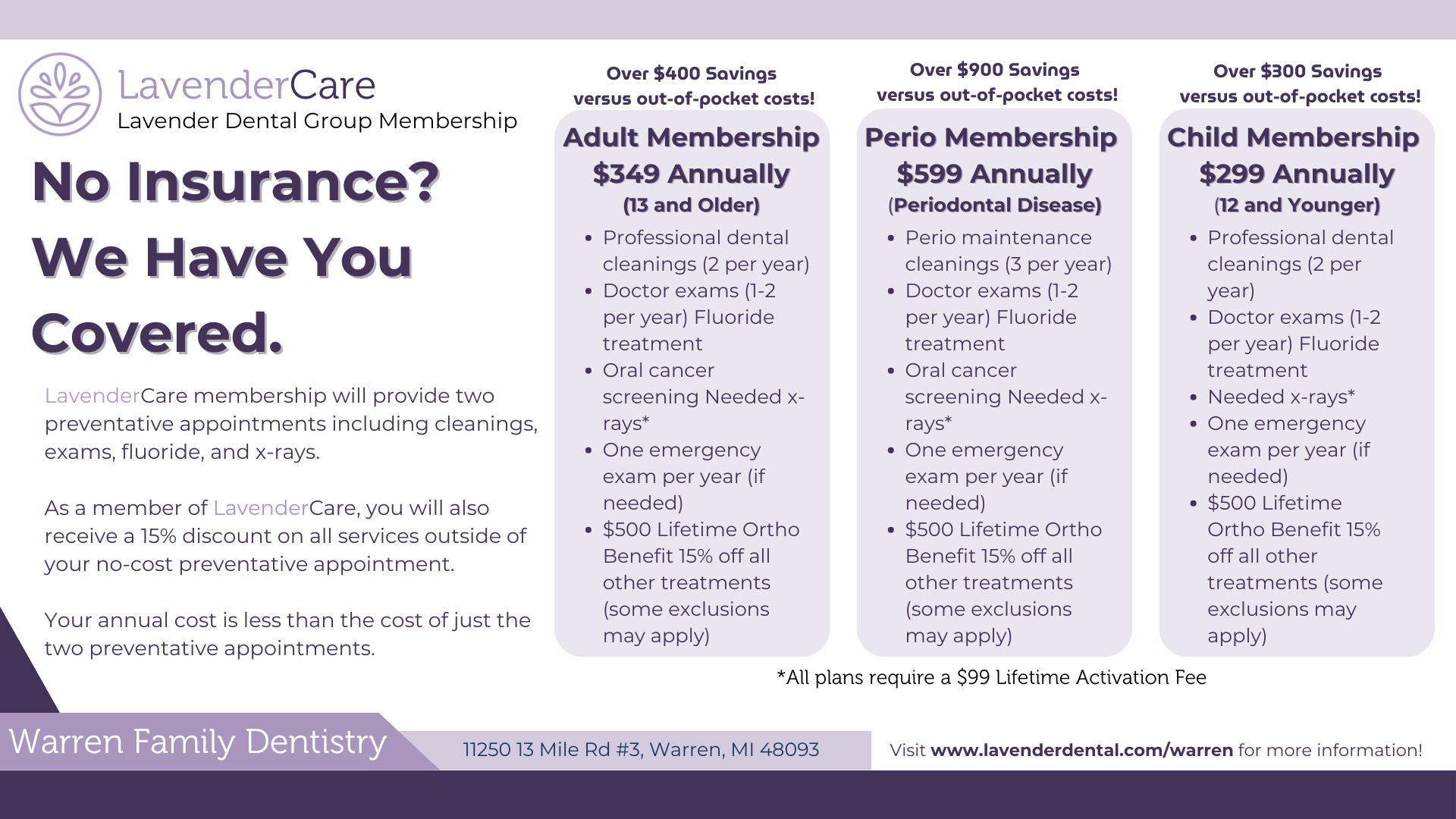 LavenderCare Options